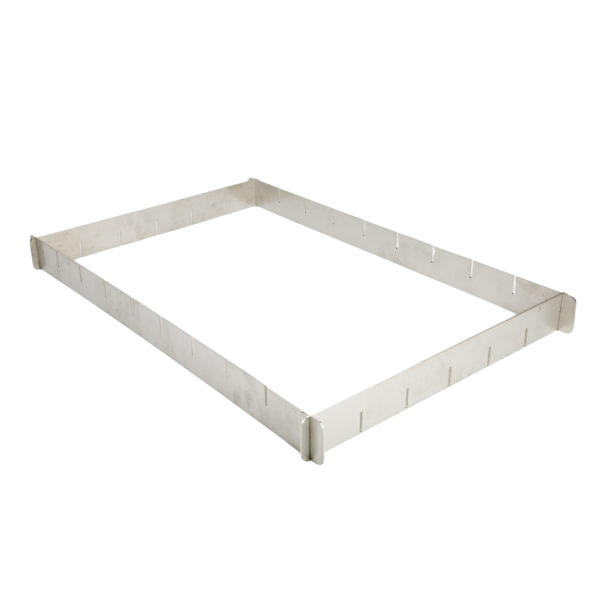 Cadre démontable 40 x 60 est un cadre inox à pâtisserie et cuisine démontable extensible pour préparation culinaire salé et sucré.