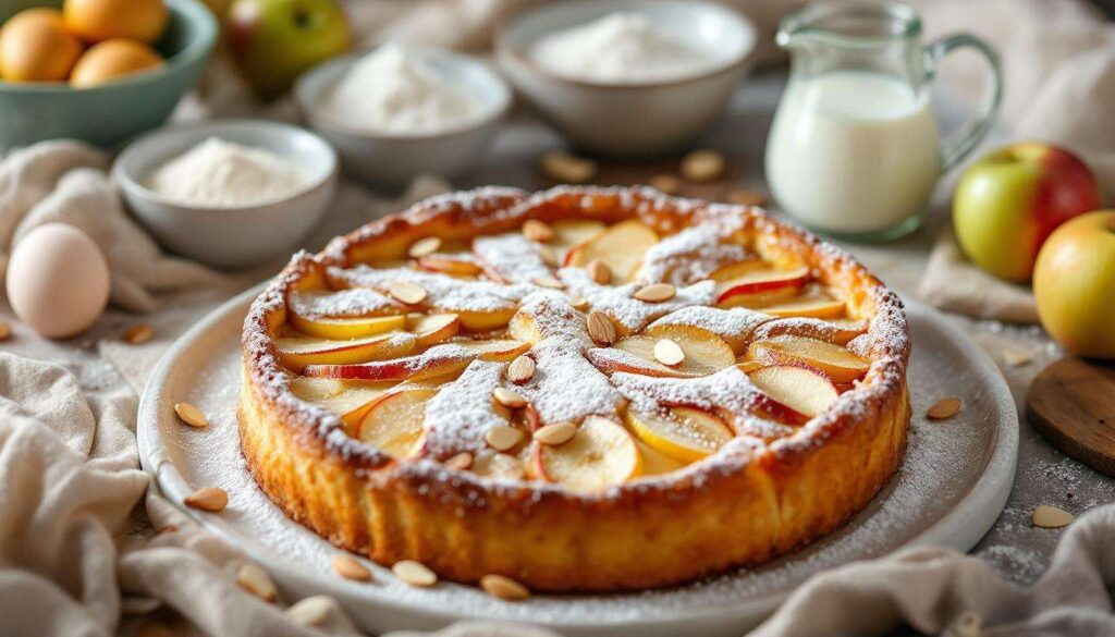 Envie d’un dessert léger ? Essayez ce clafoutis pommes-amandes ultra-moelleux