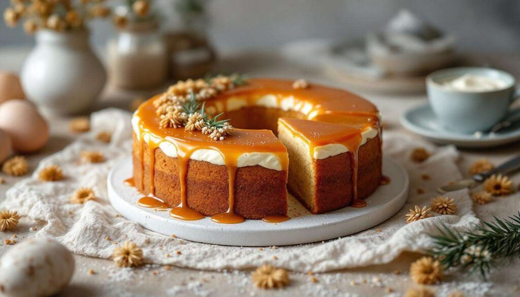 Le chef François-Régis Gaudry revisite le gâteau au yaourt en version ultra-gourmande au caramel beurre salé