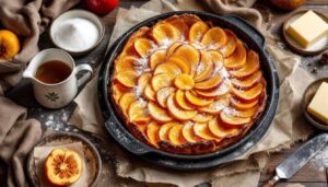 Tatin de kakis du verger, caramel fondant, sucre vanillé et pointe de poivre : un dessert d’automne à tomber de ma grand-mère