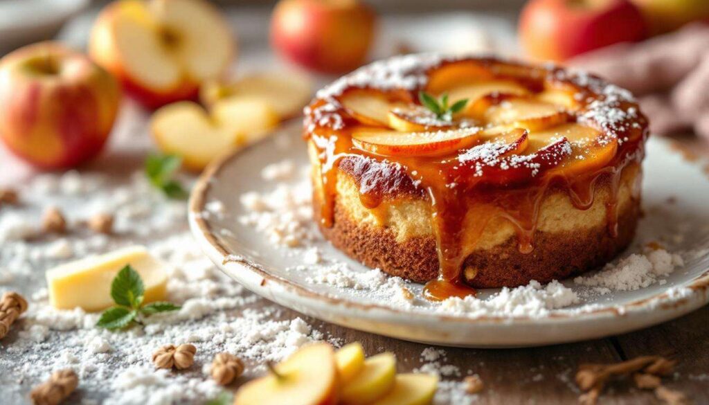 Gâteau pommes, beurre chaud et caramélisation : le trio magique qui transforme un dessert simple en chef‑d’œuvre