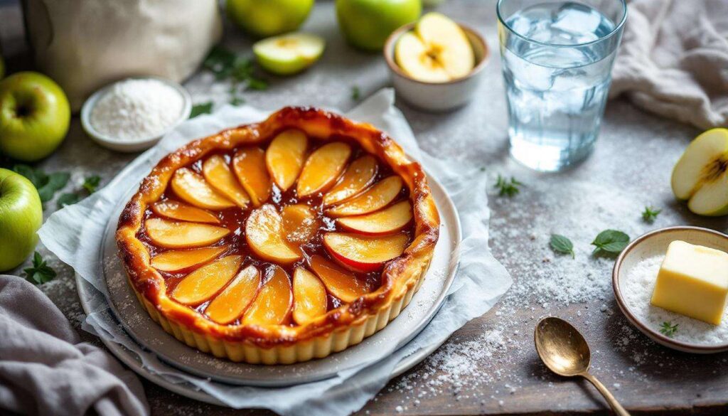 La tarte Tatin de Julie Andrieu : pommes dorées, caramel brun et pâte maison pour une expérience inoubliable