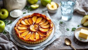 La tarte Tatin de Julie Andrieu : pommes dorées, caramel brun et pâte maison pour une expérience inoubliable