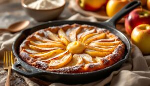 Ce gâteau aux pommes prêt en 15 min à la poêle va vous réconcilier avec le dessert !