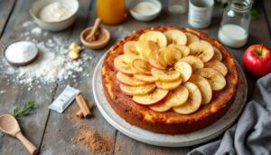 Ce gâteau aux pommes sans four prêt en 15 min va vous rendre accro !