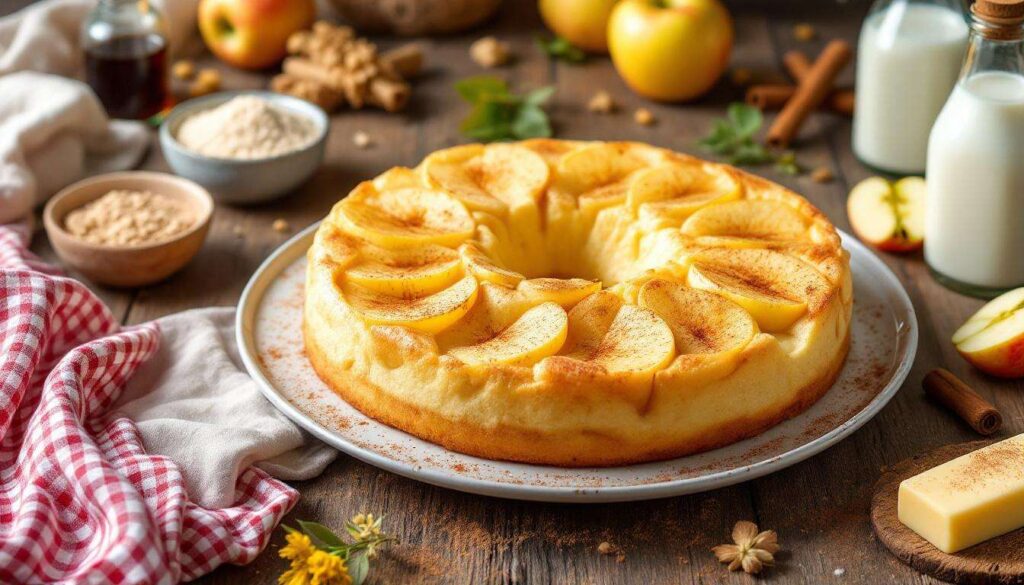Gâteau invisible aux pommes fondantes : une texture nuageuse et un parfum d’automne dans chaque bouchée
