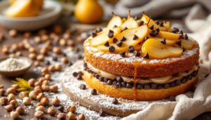 Gâteau ultra moelleux aux poires, chocolat et noisettes : le goûter simple et irrésistible pour cet automne