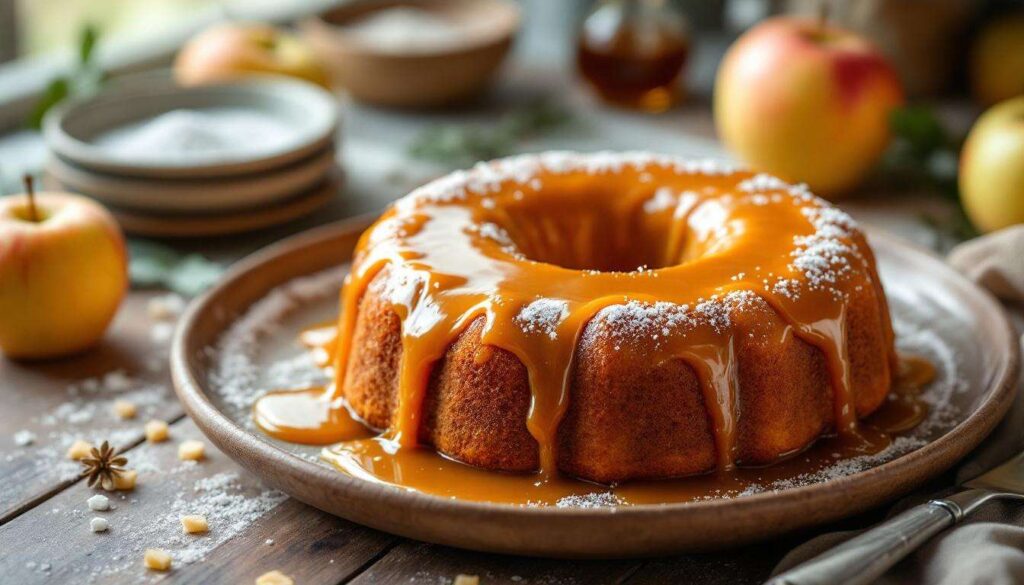 Recette de gâteau aux pommes et caramel : facile et inratable