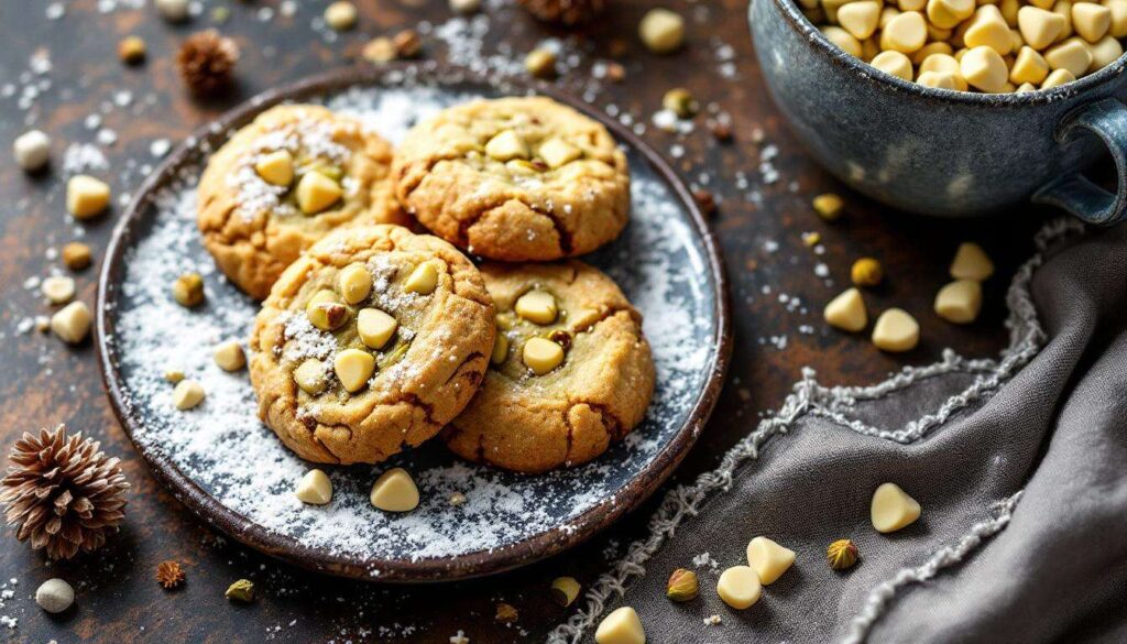 Voici les cookies pistache et chocolat blanc tout chauds qui réveillent les goûters d'hiver, avec une astuce simple pour garder le cœur fondant