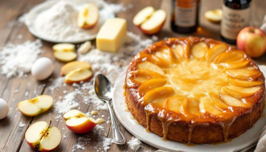 Gâteau aux pommes : l’astuce du beurre chaud qui caramélise délicieusement et sublime votre dessert en chef‑d’œuvre