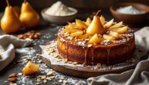 Fondant, parfumé, croquant : ce gâteau aux poires et amandes d'automne coche toutes les cases du dessert idéal