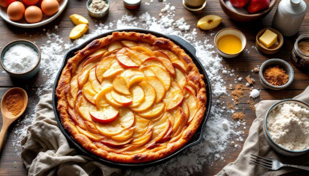 Je fais ce gâteau aux pommes à la poêle : ultra simple, rapide, sans four et 100 % réconfort