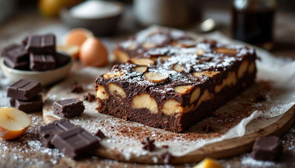 Un carré poire-chocolat plus fondant qu’un cake