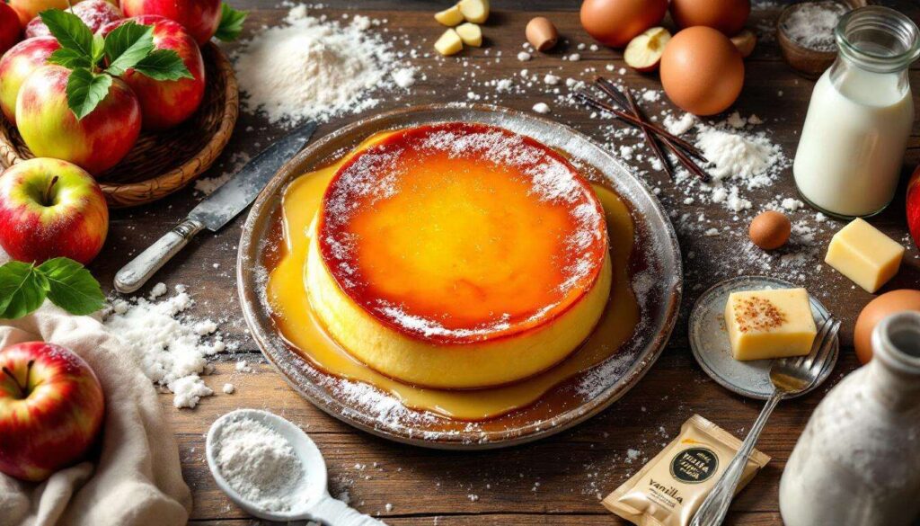 Flan aux pommes sans pâte : le dessert express, moelleux et vanillé (30 min au four)