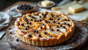 Ultra facile, ultra fondante : la tarte poires-chocolat qu’on fait en 15 minutes et qui régale tout le monde