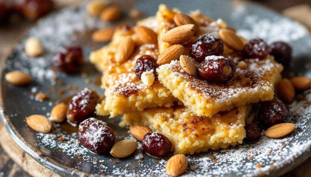 Rfiss à la semoule grillée et aux dattes : un dessert fondant, facile à découper