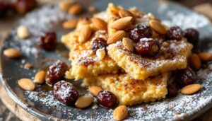 Rfiss à la semoule grillée et aux dattes : un dessert fondant, facile à découper