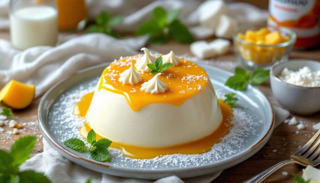 La panna cotta au lait de coco et coulis de mangue qui va remplacer tous vos desserts d'hiver dès ce week-end