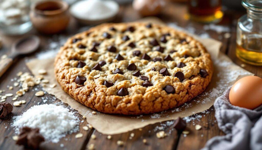Ce cookie géant aux flocons d'avoine sans beurre de Mercotte est prêt en 10 minutes