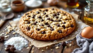 Ce cookie géant aux flocons d'avoine sans beurre de Mercotte est prêt en 10 minutes