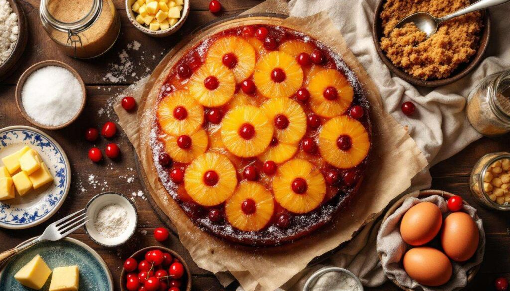 Gâteau renversé à l'ananas façon grand-mère, caramel doré et moelleux incomparable