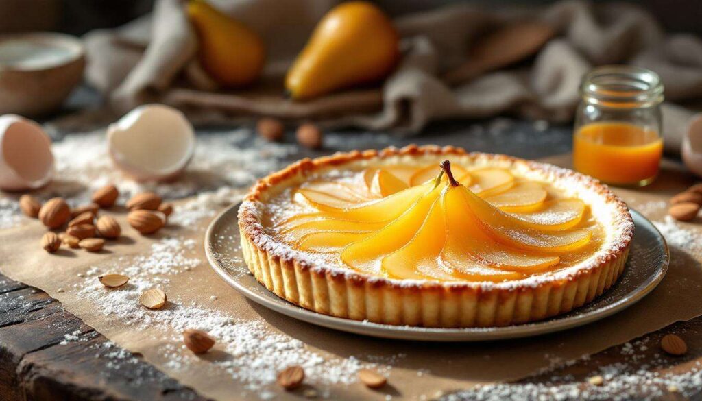 Tarte amandine aux poires de Joël Robuchon : un dessert doré et fondant qui impressionne à chaque fois