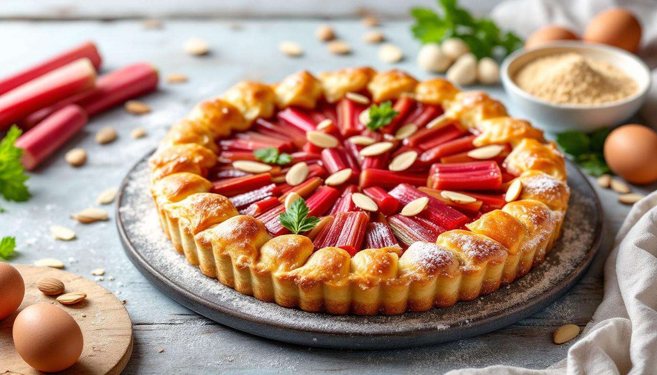 Tarte Rhubarbe Amande Cyril Lignac