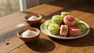 Recette de macarons citron vert et framboise : un jardin enchanté