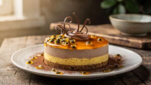 Entremets chocolat au lait et passion : la recette gourmande
