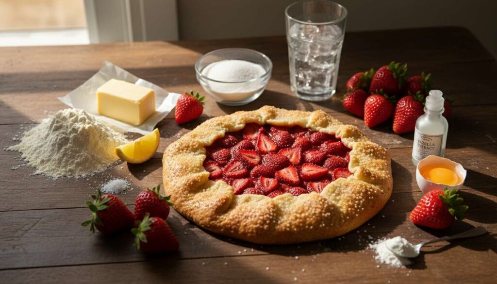 Tarte rustique aux fraises : recette facile et savoureuse