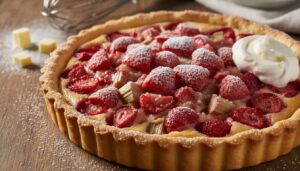 Tarte fraise rhubarbe : recette gourmande