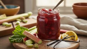 Recette confiture rhubarbe vanille maison