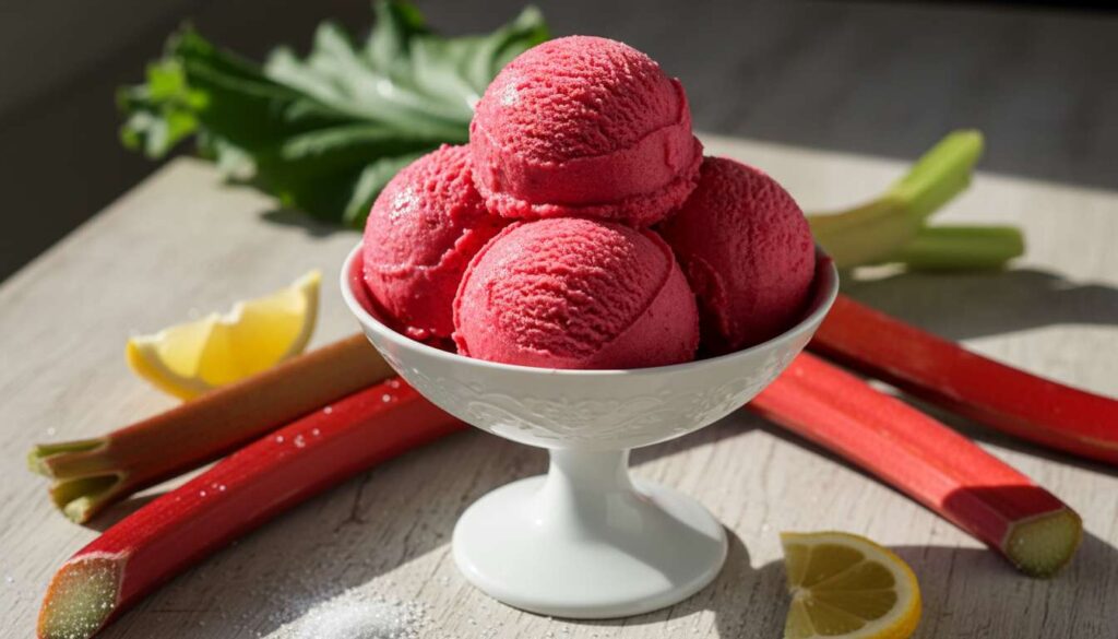Recette de sorbet à la rhubarbe maison