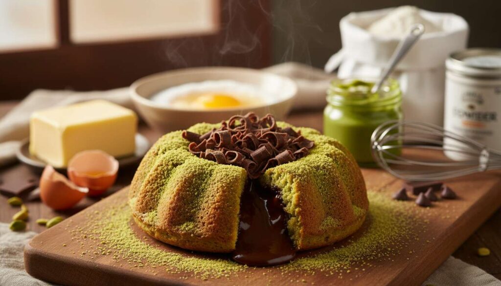 Moelleux pistache chocolat : recette gourmande et facile