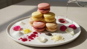 Recette de macarons au jardin japonais : cerise, citron et fève tonka