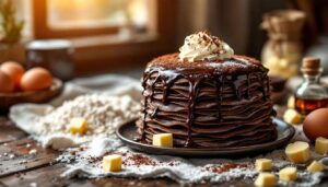 Gâteau de crêpes au chocolat : recette gourmande