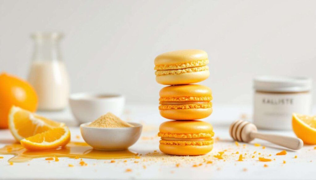Macarons Kallisté : recette au miel et agrumes