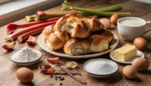Brioches vanille-rhubarbe : recette gourmande
