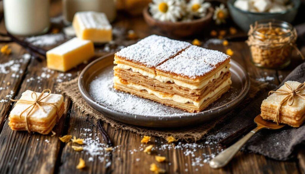 Recette kosmik millefeuille par Christophe Michalak